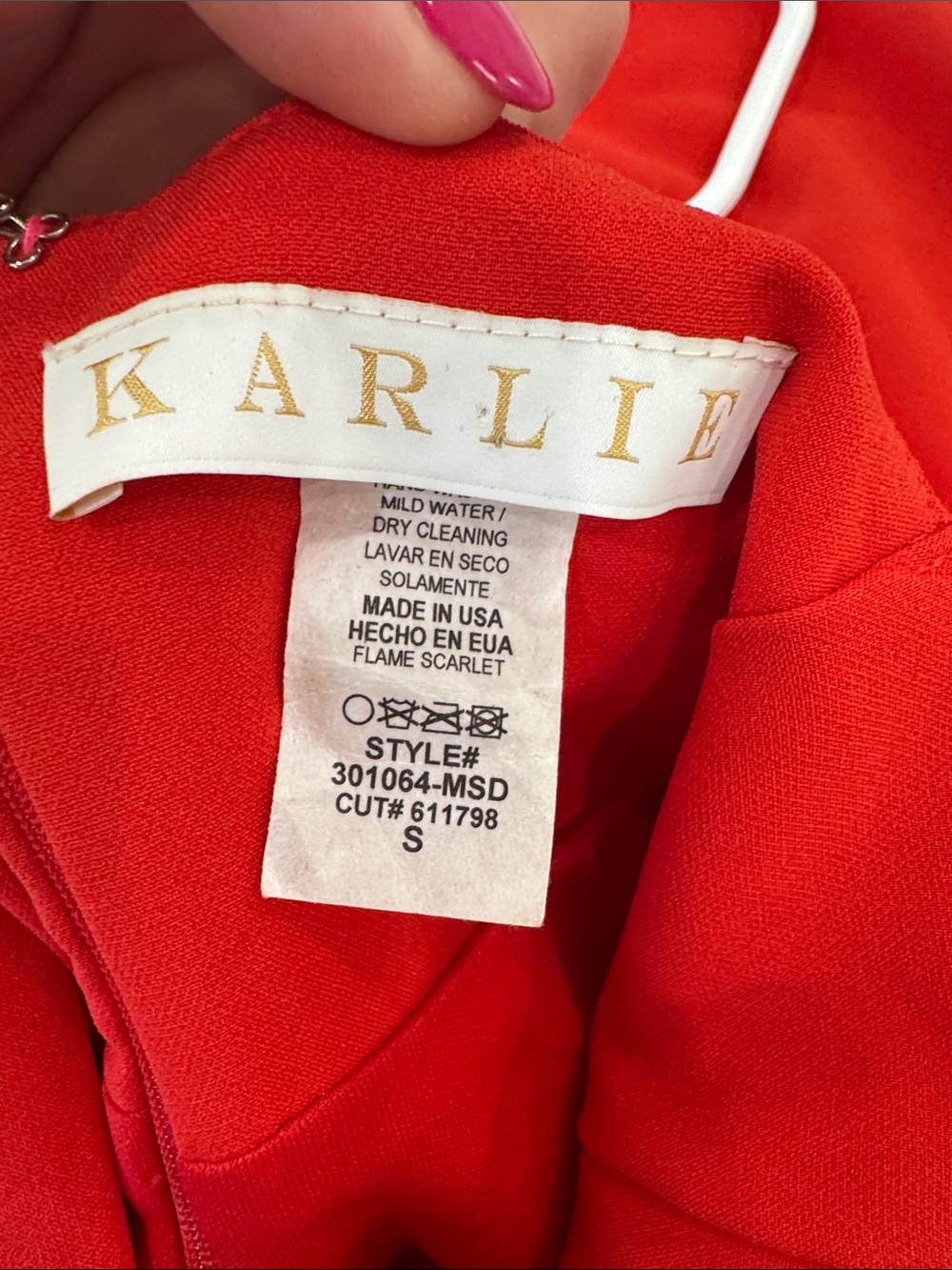 Karlie Red V-Neck Bodycon Mini Dress - Picture 2 of 7
